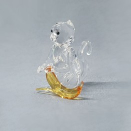 Swarovski Crystal | Silver Crystal | Rare Encounters | Monkey with banana | 5524239
